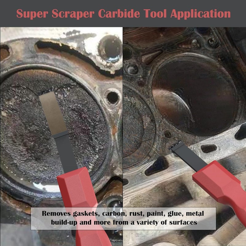 OUXIO Store Carbide Scraper, Super Carbide Gasket Scraper for Metal and Automotive, 5/8 Inch Carbide Scraper Set (1-Piece) - Image 5